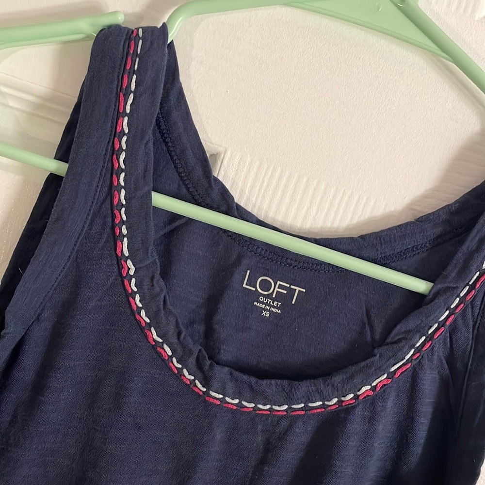 Loft blue tank top